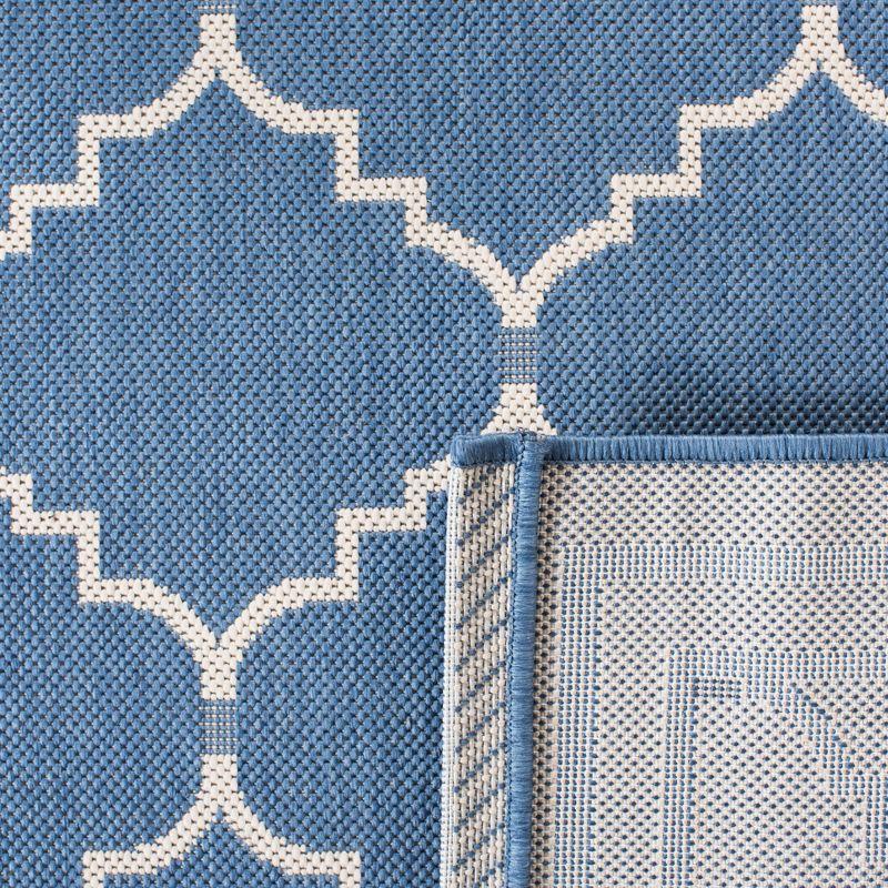 Courtyard CY6889 Power Loomed Indoor and Outdoor Accent Rug - Blue/Beige - 2'x3'7" - Safavieh