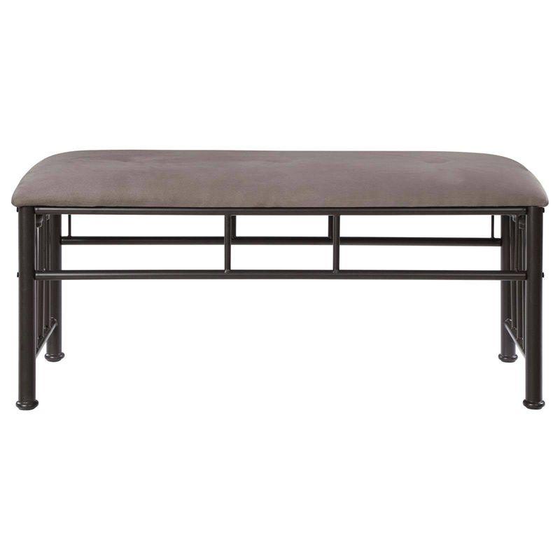 Coaster Livingston Traditional Upholstered Bench Brown/Dark Bronze