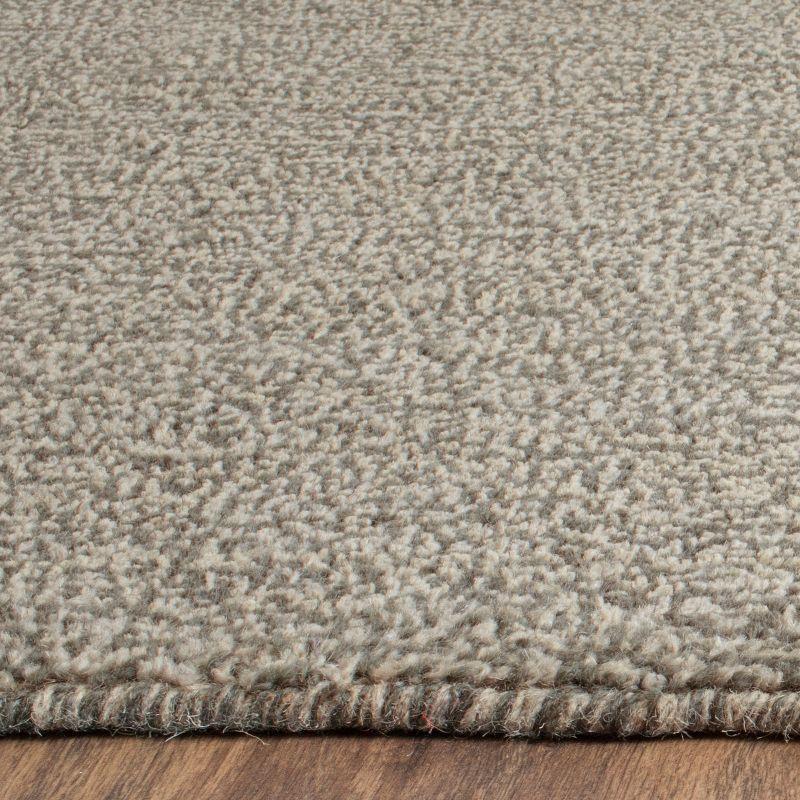 Gray Hand-Knotted Wool Shag Runner Rug 2'3" x 8'