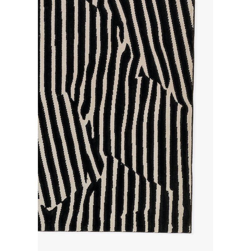 Momeni 5'3"x7'6" Xander Everly Machine Loomed Area Rug Black: Geometric Pattern, Low Pile, Indoor Use, Polyester & Polypropylene
