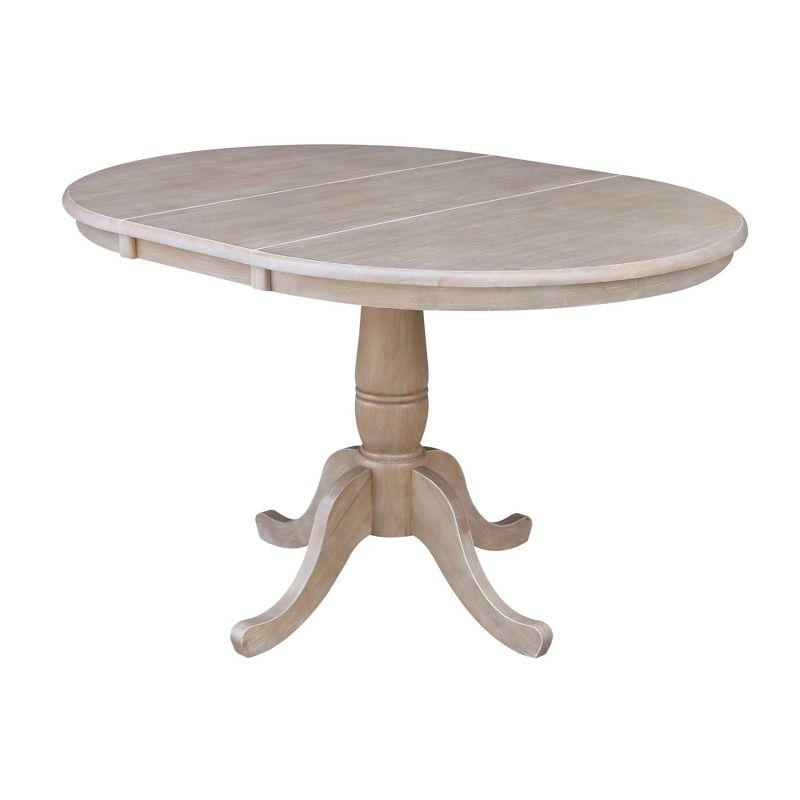 36" Round Dining Table with 12" Leaf - International Concepts