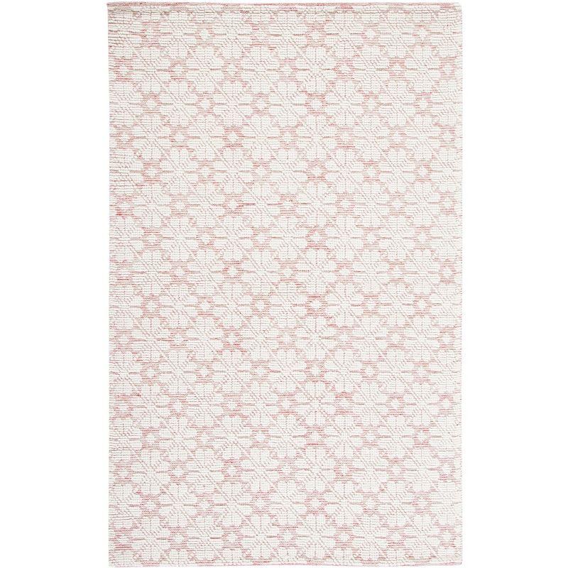 Vermont VRM303 Hand Woven Area Rug - Ivory/Red - 4'x6' - Safavieh.