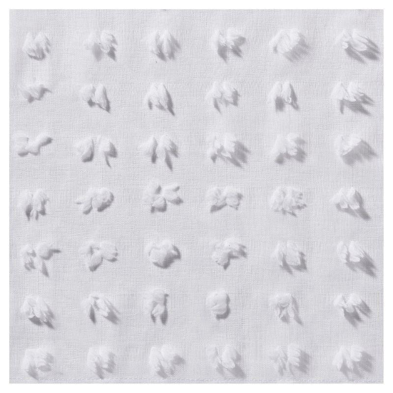 Amalgamated Textiles Exclusive Home Spirit Woven Pouf Applique Sheer Rod Pocket Curtain Panel Pair (Set of 2)