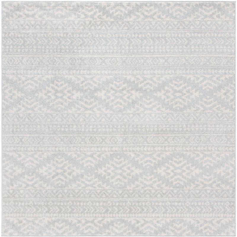 Tulum TUL272 Power Loomed Area Rug - Light Grey/Ivory - 9'x9' - Safavieh.