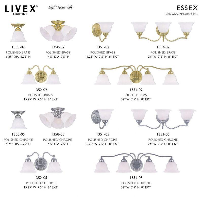Livex Lighting Essex 1 - Light Vanity in  Polished Brass
