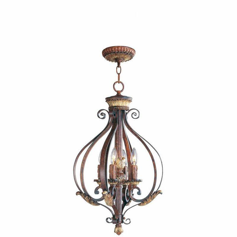 Livex Lighting Villa Verona 4 - Light Chandelier in  Verona Bronze/Aged Gold Leaf