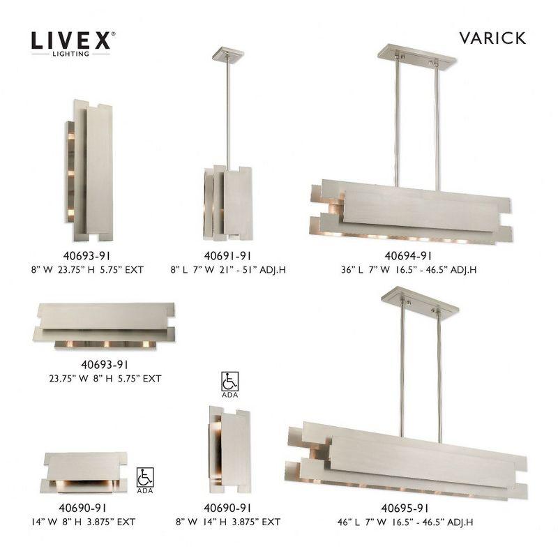 Livex Lighting Varick 3 - Light Vanity in  Brushed Nickel