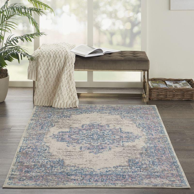 Nourison Grafix GRF14 Ivory/Pink Area Rug - Ivory/Pink 3' x 5'