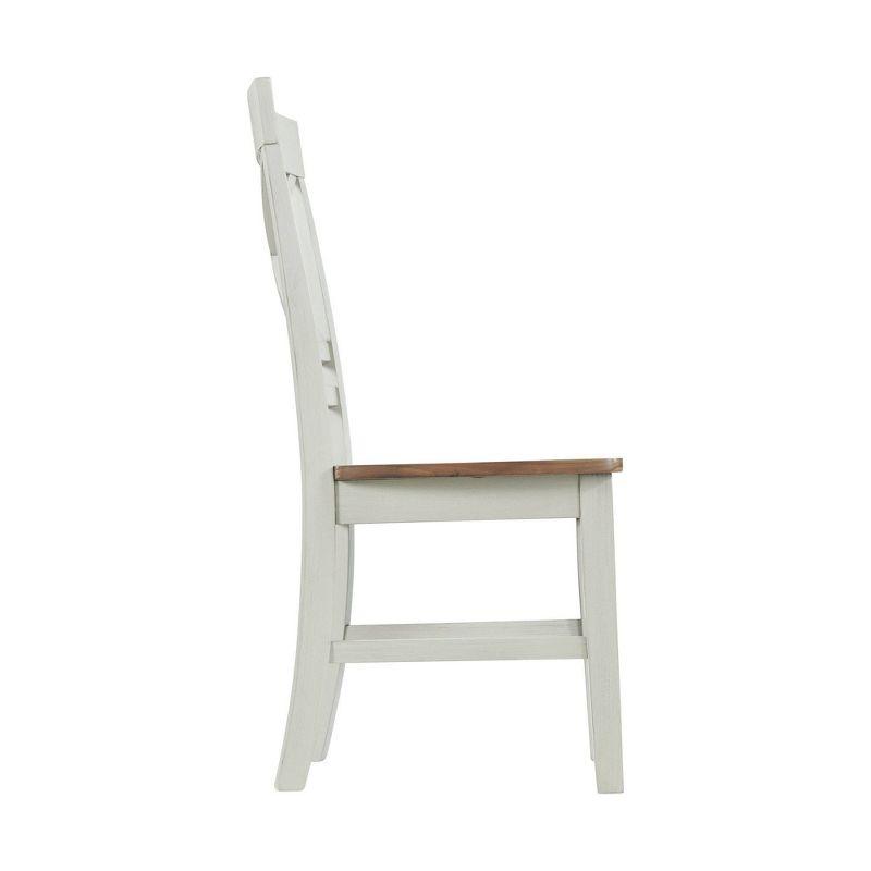 Bedford Standard Height Side Chair Set Natural/Cream - Picket House Furnishings: Cross-Back, Polyester Upholstery, MDF Frame