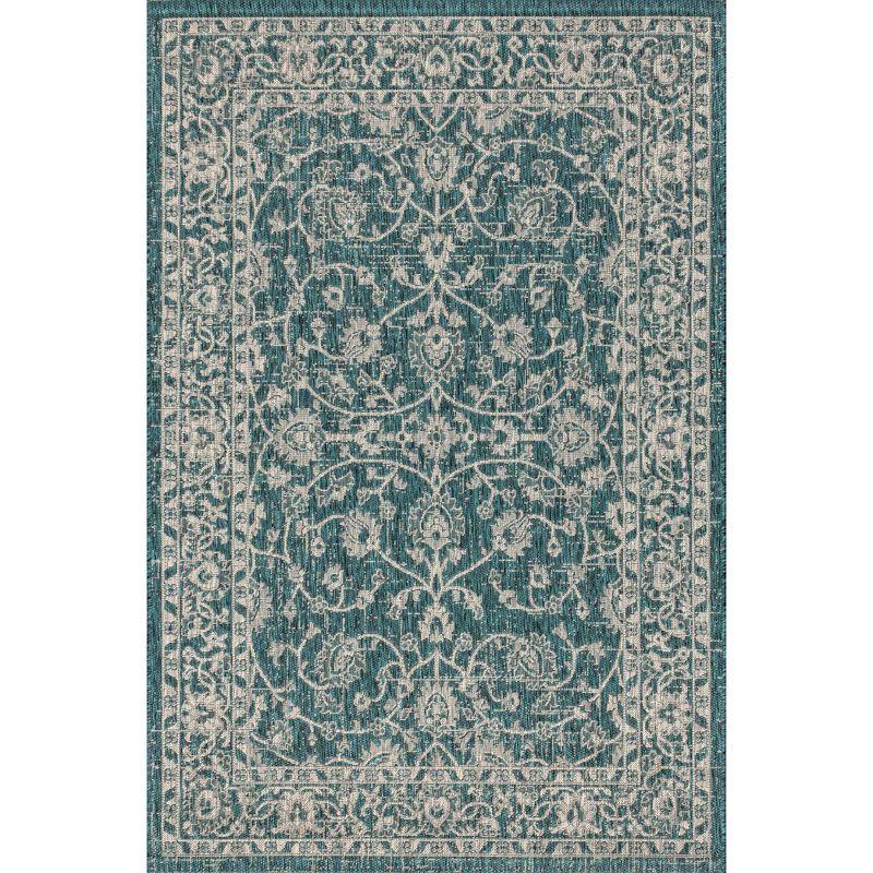 Palazzo Vine and Border Textured Weave Indoor/Outdoor Area Rug  - JONATHAN Y