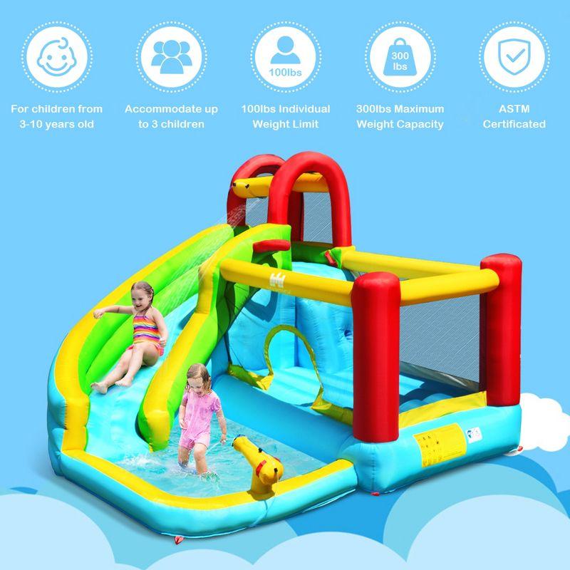 Costway Inflatable Kids Water Slide Jumper Bounce House Splash Water Pool Without Blower