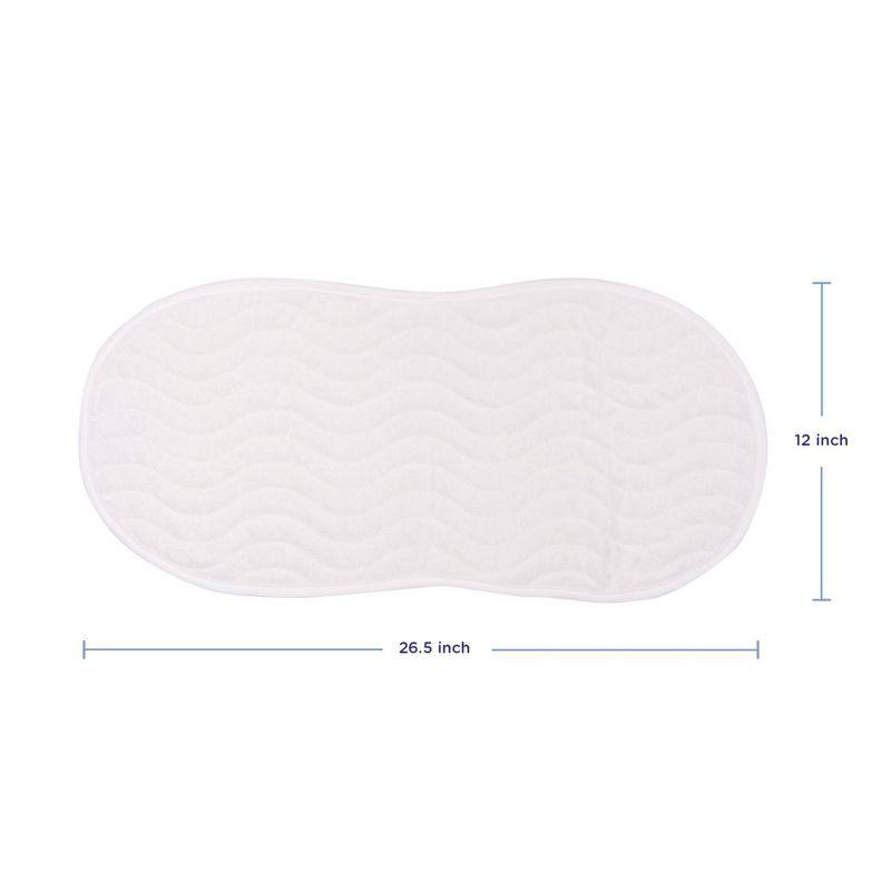 Ubbi Quilted Reusable Changing Pad Liner Covers - White