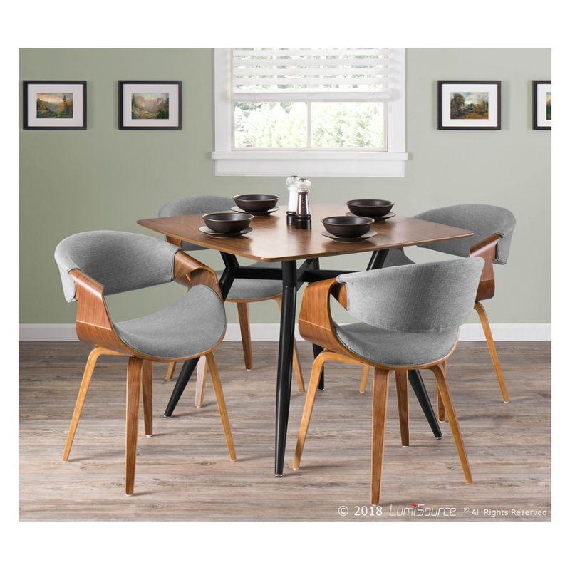 Curvo Mid-Century Modern Dining Accent Chair Gray - Lumisource