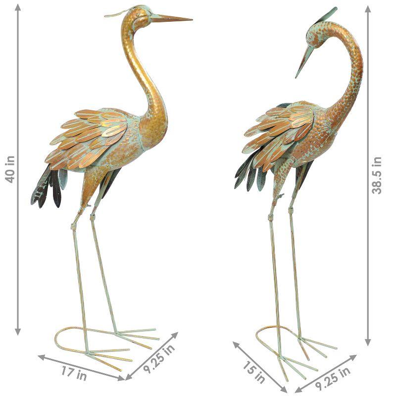 Amersfoort Preening Crane 2 Piece Garden Statue Set (Set of 2)