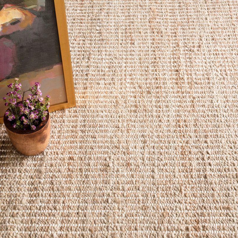 Gridwork Ivory Handwoven Jute Rug