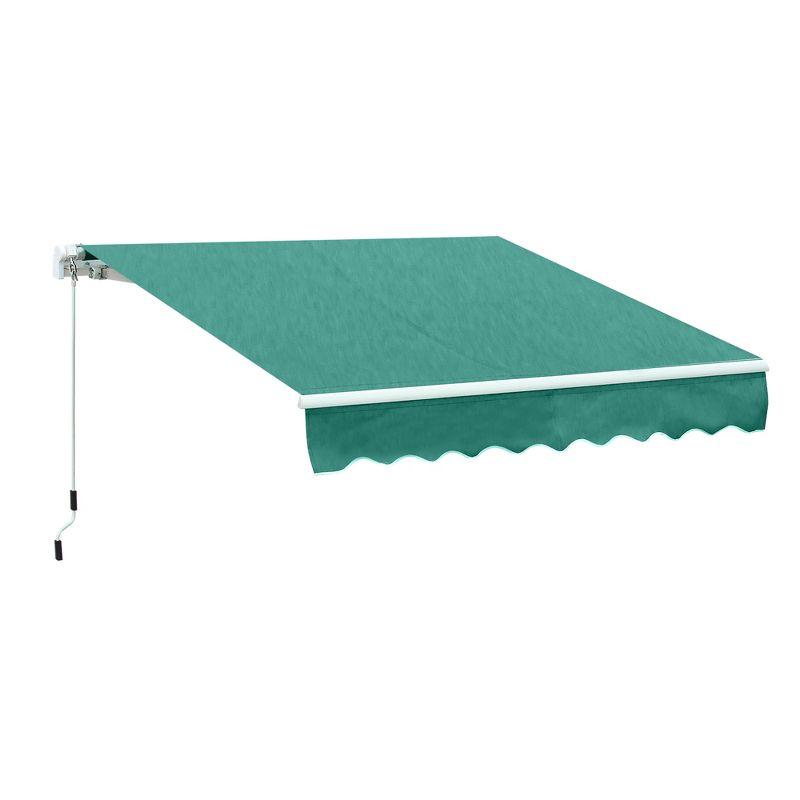 Outsunny 118'' W x 3'' D Fabric Cover Retractable Patio Awning