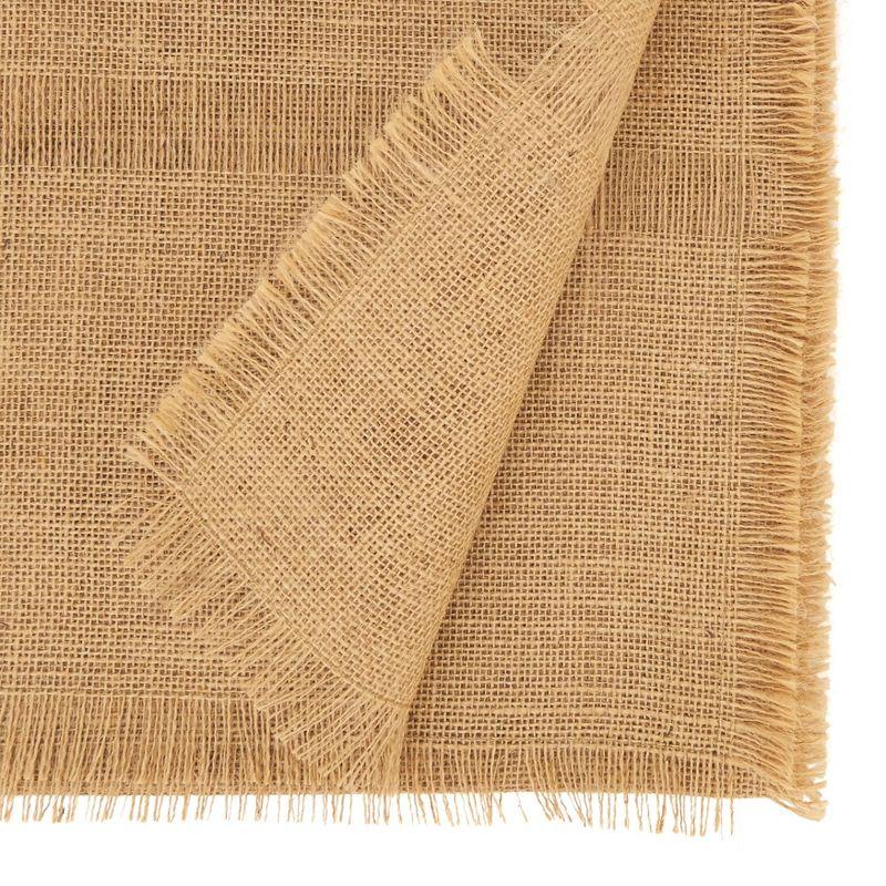 Rustic Beige Jute Burlap Table Runner, 16"x72"