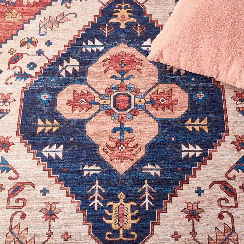 Tucson Vintage Persian TSN153 Power Loomed Machine Washable Skid-Resistant Indoor Accent Rug - Rust/Blue - 3'x5' - Safavieh