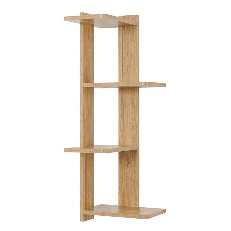 33" x 11.8" Alvar Corner 4 Tier Floating Ledge Column Wall Shelf - Danya B.