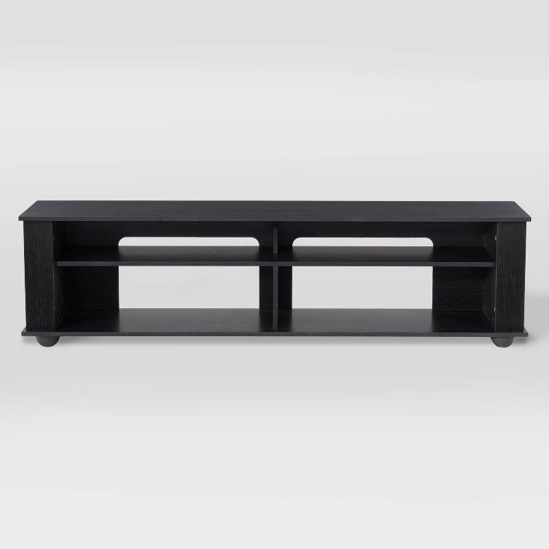 Bakersfield Ravenwood Black Contemporary TV Stand, 74"