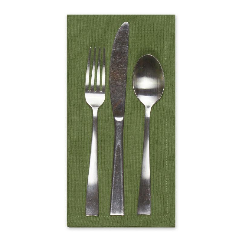 Design Imports  Solid Cotton Napkin Set 6 Piece, Antique Green, 20X20"