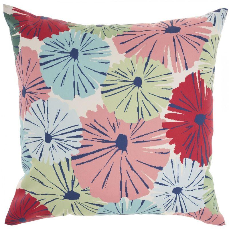 Waverly Flamingos 20" x 20" Multicolor Indoor/Outdoor Throw Pillow