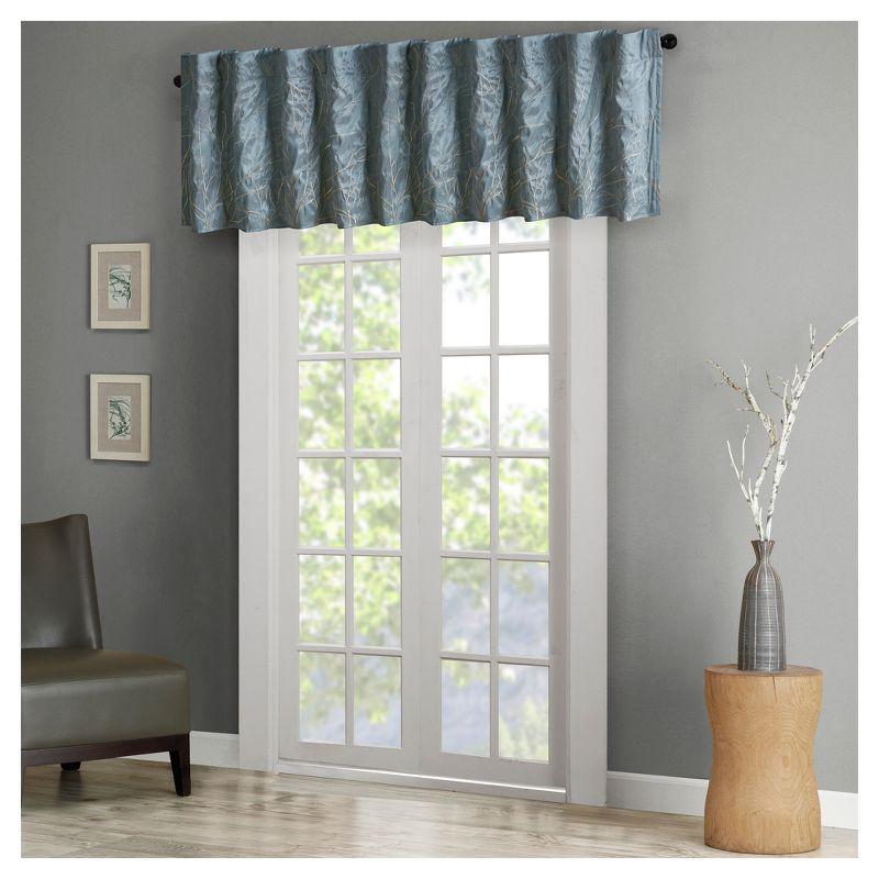 Andora Faux Silk Embroidered Window Valance