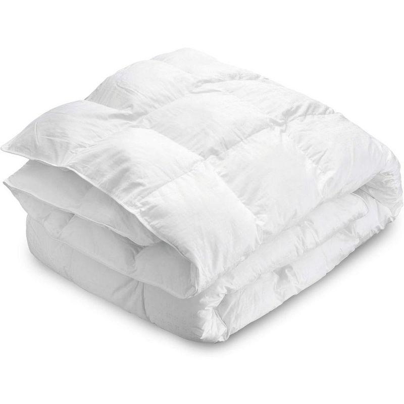 Queen White Cotton Down Alternative Reversible Comforter