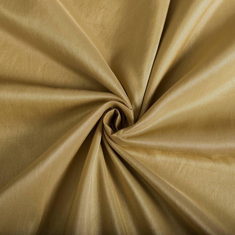 Gold Faux Silk Blackout Back Tab Curtain Panel 50" x 84"