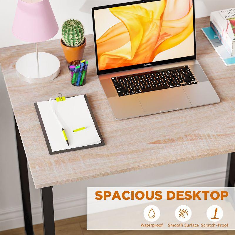 FDW Computer Desk 32 inch Length Study Writing Table Adjustable feet for Home Office, Nature