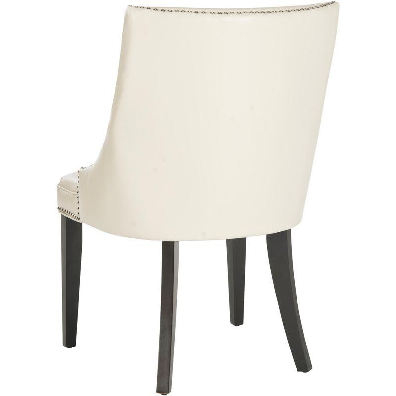 Afton 20"H Side Chair with Nail Heads (Set of 2) - Flat Cream - Safavieh