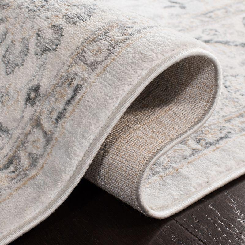 Isabella ISA912 Power Loomed Accent Rug - Light Grey/Cream - 2'2"x5' - Safavieh.