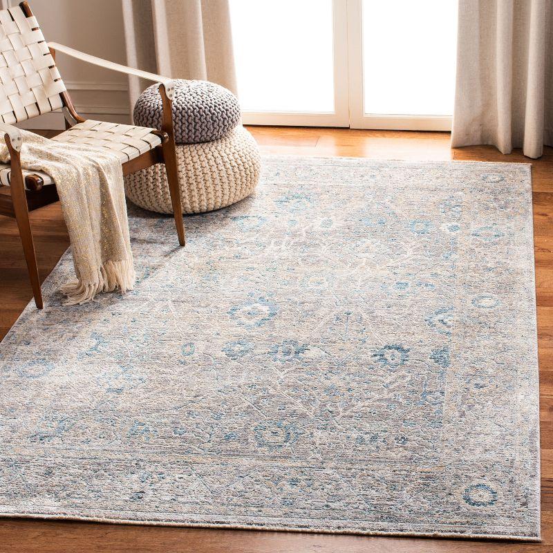 Dream DRM408 Power Loomed Indoor Area Rug - Grey/Blue - 6'7" Round - Safavieh