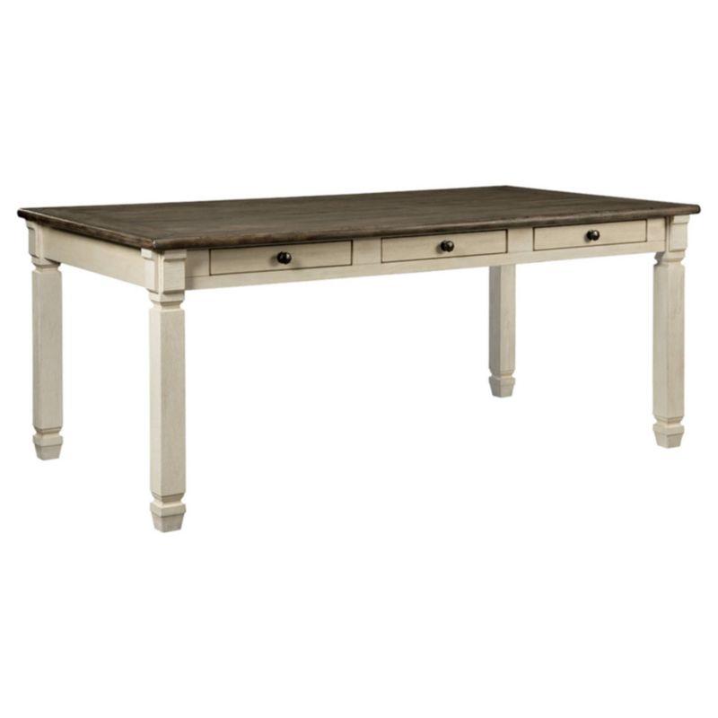 Bolanburg 72'' Rustic Brown and White Farmhouse Dining Table