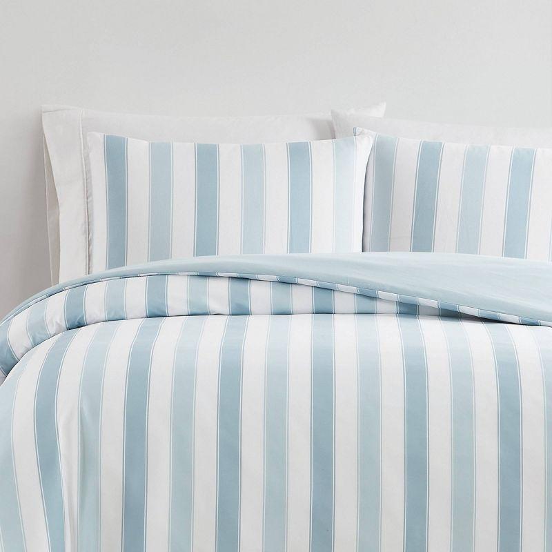 Aiden Polyester Standard Striped Duvet Cover Set