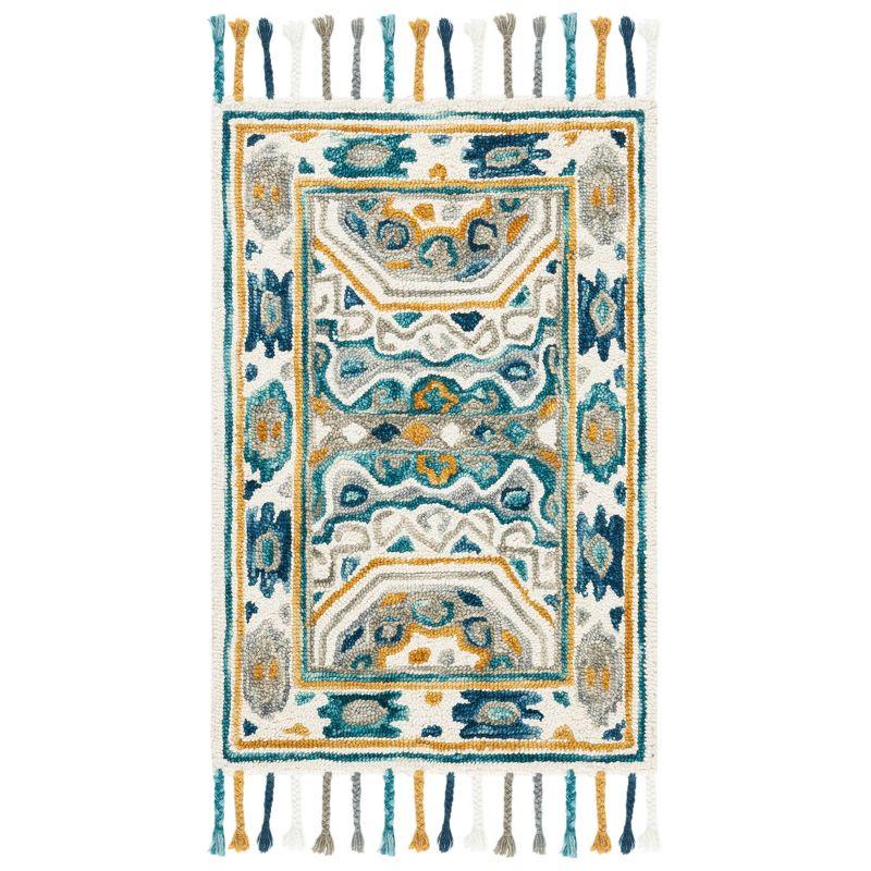 Aspen APN251 Hand Tufted Accent Rug - Ivory/Charcoal - 2' X 3' - Safavieh.
