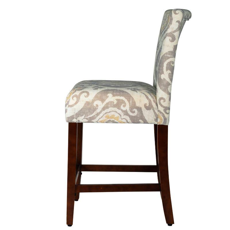 HomePop 24" Counter Height Barstool Natural : Upholstered, Wood Legs, Easy to Assemble