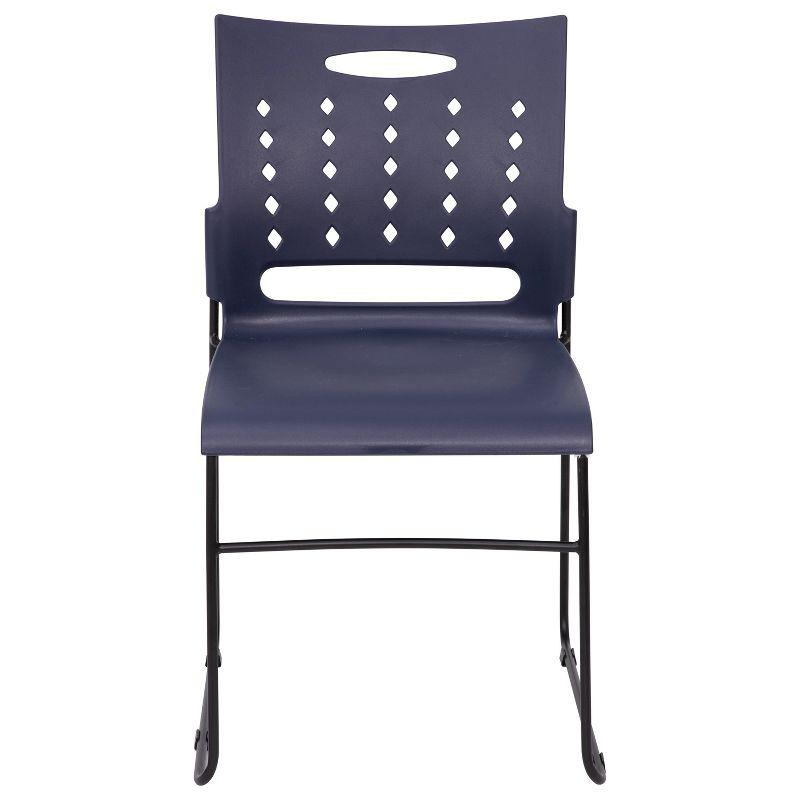 Heidi 881 lb. Capacity Sled Base Stack Chair with Air-Vent Back (Set of 5)