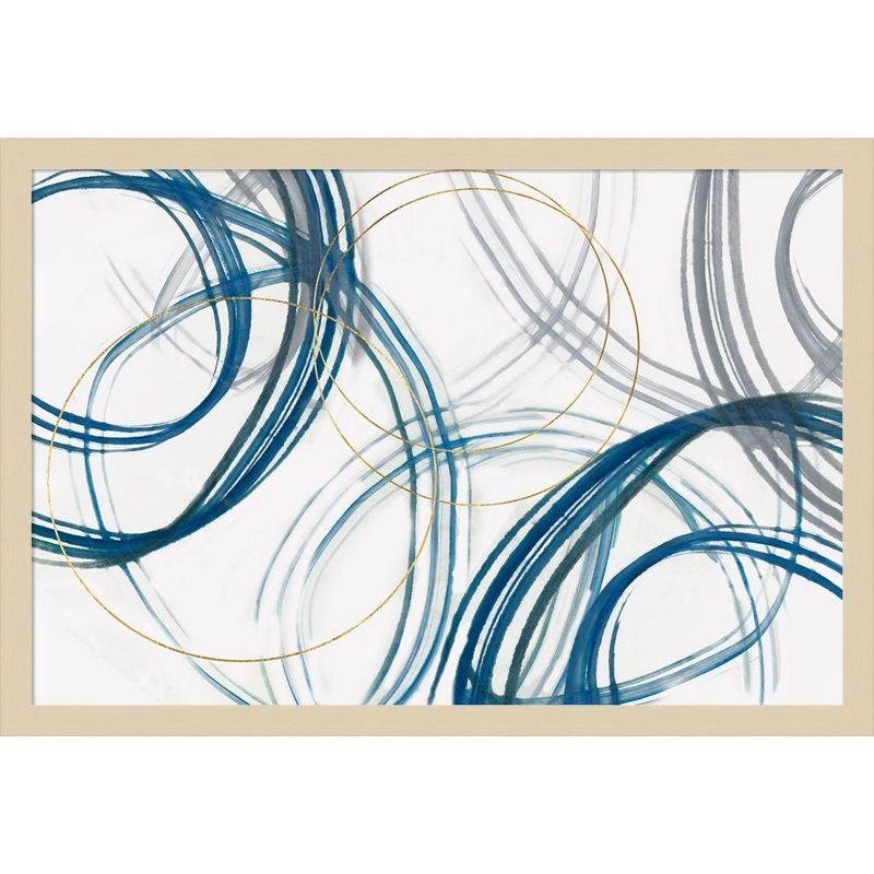 Amanti Art Cobalt Loops by Jacob Q Wood Framed Wall Art Print