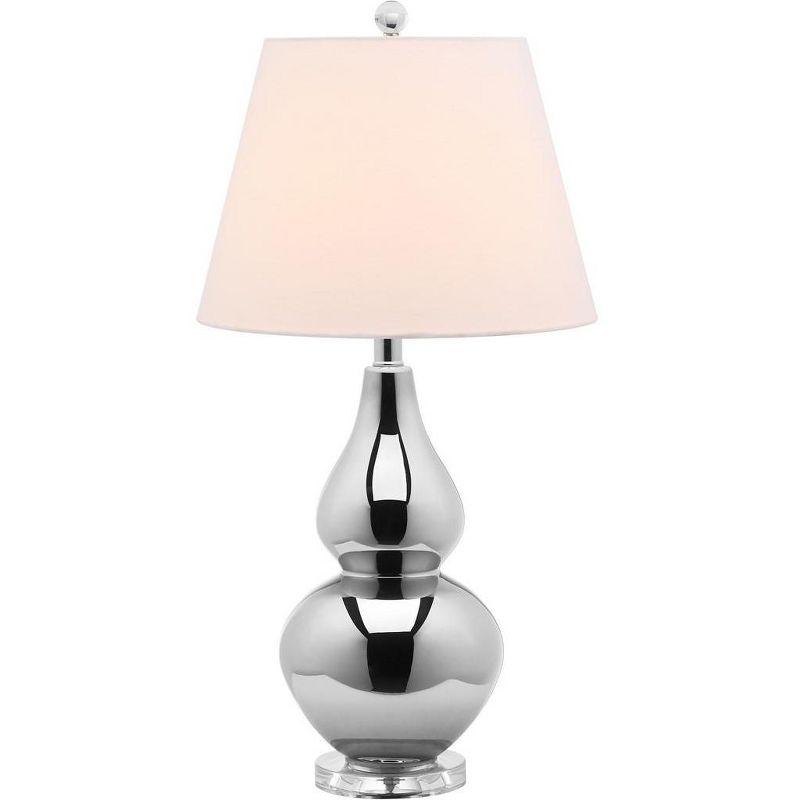 Cybil 26" Traditional Silver Double Gourd Table Lamp