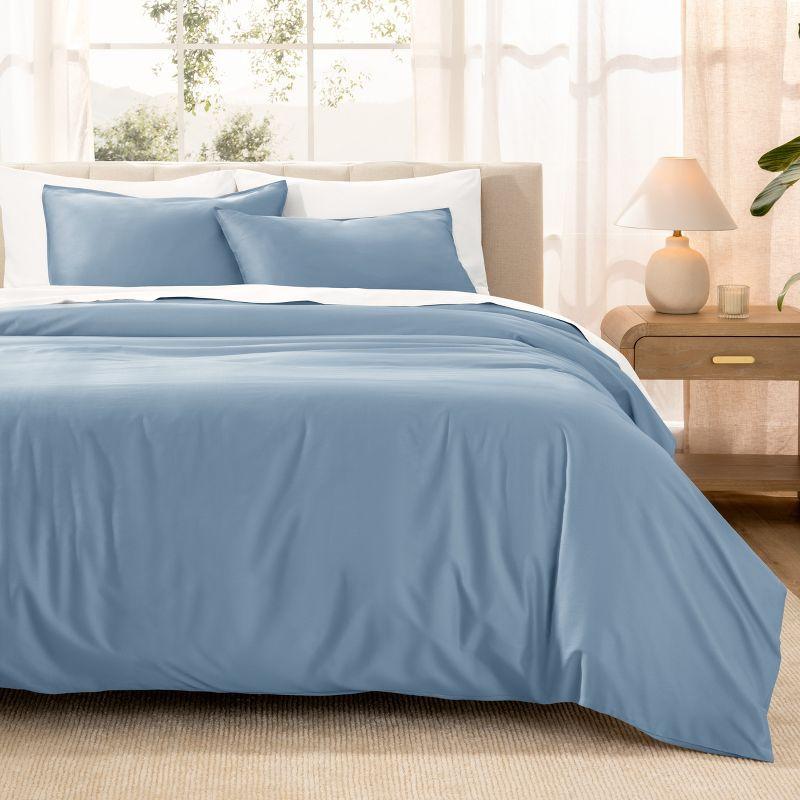 Bare Home 400 Thread Count Organic Cotton Sateen Duvet Cover Set