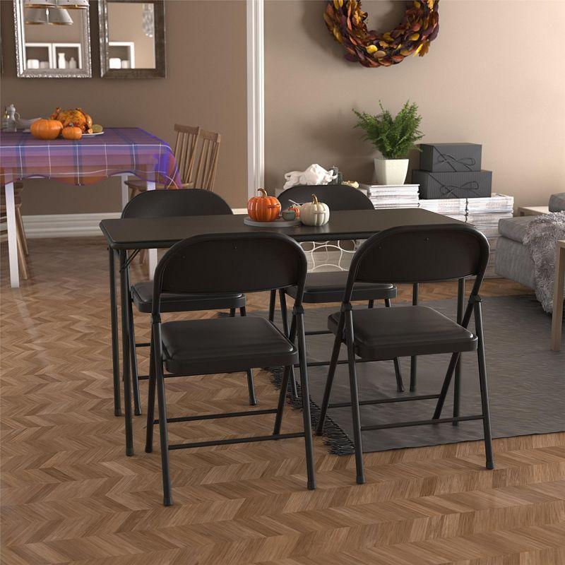 COSCO 20" x 48" Vinyl Top Serving Folding Table