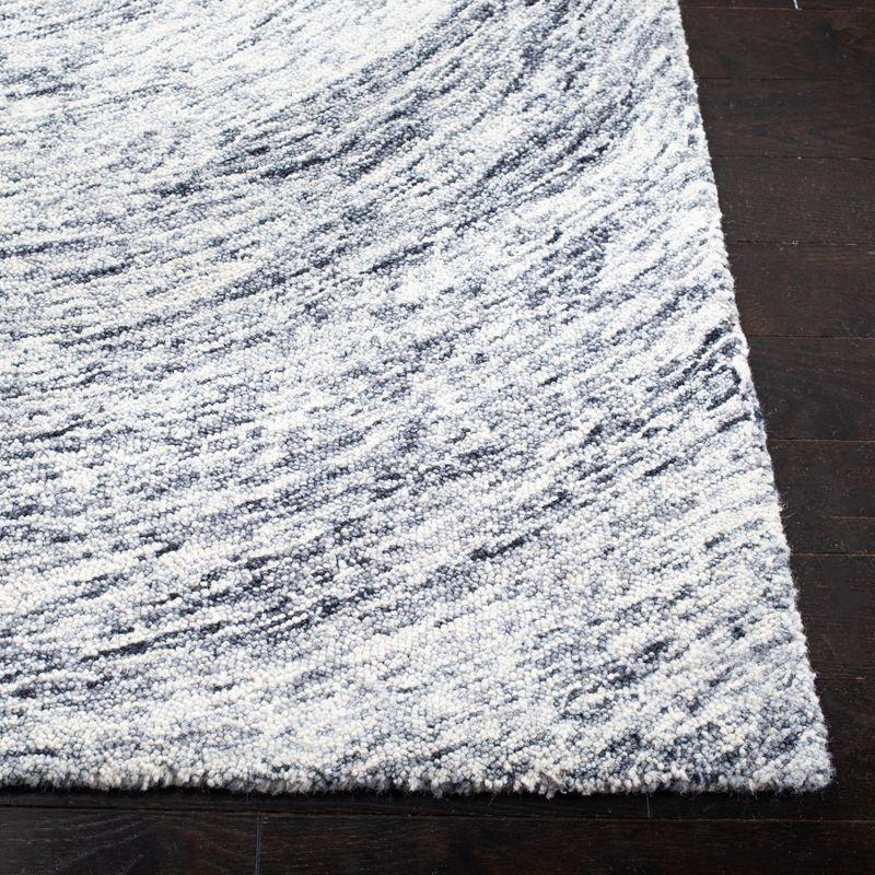 Gray Hand-Tufted Wool 8' x 10' Rectangular Rug