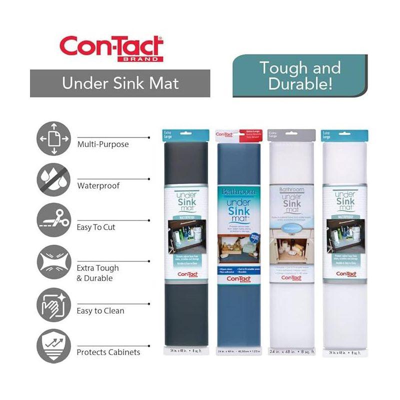 Con-Tact 4 ft. L X 24 in. W Clear Non-Adhesive Under Sink Mat