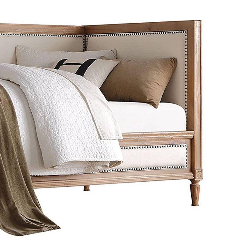Acme Furniture Twin Charlton Bed Salvage Oak/Linen Cream