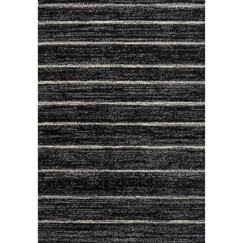 JONATHAN Y Williamsburg Minimalist Stripe Black/Cream 8 ft. x 10 ft. Area Rug