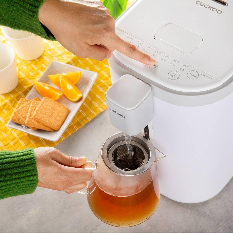 CUCKOO 5L Hot Water Dispenser and Warmer Stainless Steel Electric Kettle White: 1 Year Warranty, 850W, Dishwasher-Safe Parts