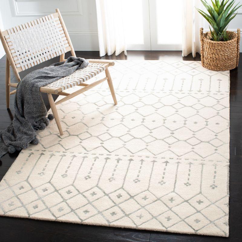 Himalaya HIM903 Handmade Area Rug - 8'x10' - Ivory/Grey - Safavieh