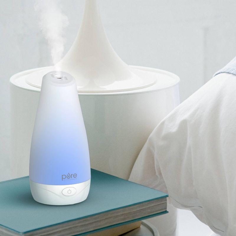 White Ultrasonic Aromatherapy Diffuser with Color-Changing LED