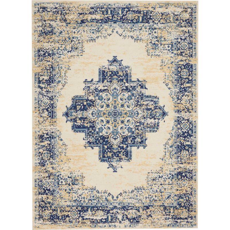 Nourison Grafix GRF14 White Area Rug 5'3" x 7'3"